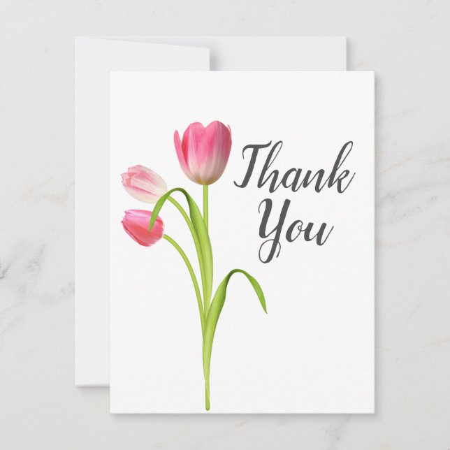 Tulip Gracias tarjeta (Anverso)