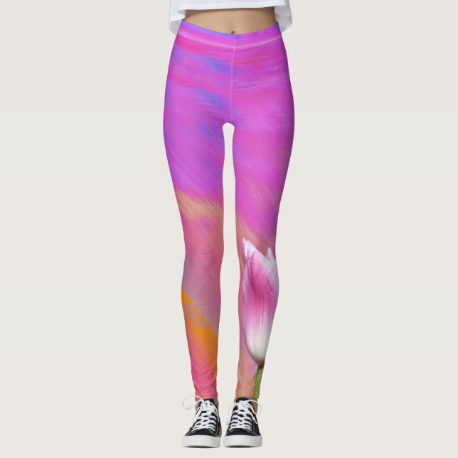 Tulip Leggings Púrpura Pink Swirl (Anverso)