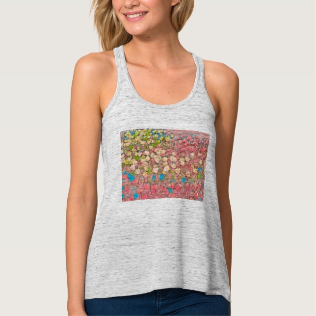 Tulip Racerback Top (Gray) con efecto de belleza (Anverso)