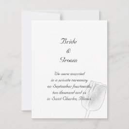 Tulip Sketch Marriage / Invitación Elopement