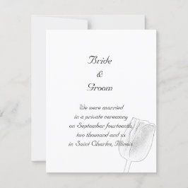 Tulip Sketch Marriage / Invitación Elopement