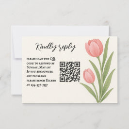 Tulip Treasure QR Code RSVP Tarjeta