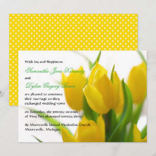Tulipán Amarillo - Anuncio de Boda