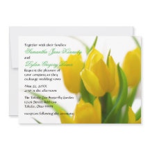 Tulipán amarillo - Invitación a la boda