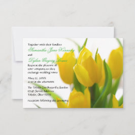 Tulipán amarillo - Invitación a la boda 3x5