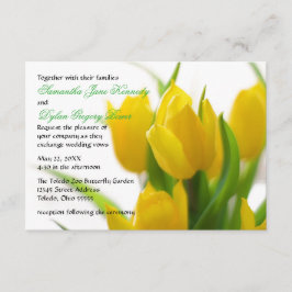 Tulipán amarillo - Invitación a la boda 3x5