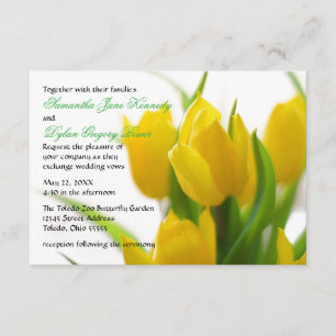 Tulipán amarillo - Invitación a la boda 3x5