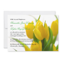 Tulipán amarillo - Invitación Boda