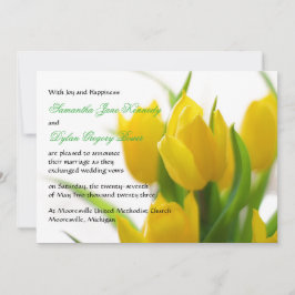 Tulipán amarillo - Invitación Boda