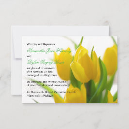 Tulipán amarillo - Invitación Boda 3x5