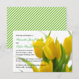 Tulipán amarillo - Invitación Boda 3x5