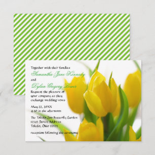 Tulipán Amarillo - Invitación de Boda 3x5