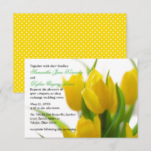 Tulipán Amarillo - Invitación de Boda 3x5