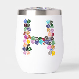 Tulipán Colorido con Letra “H”