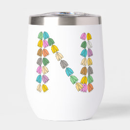 Tulipán colorido marcado "N"