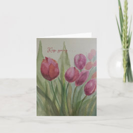 Tulipán de la tarjeta de campo