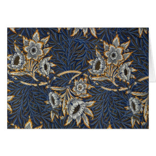 Tulipán de sauce patrón azul floral de William Mor