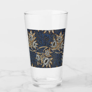 Tulipán de sauce patrón azul floral de William Mor