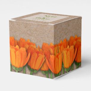 Tulipán Naranja en Cajas de Regalo de Fiesta de Kr