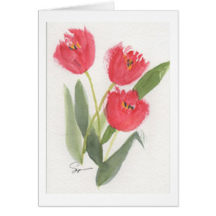 Tulipanes alegres de la primavera