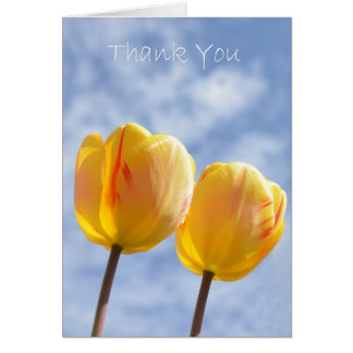 Tulipanes amarillos en el cielo