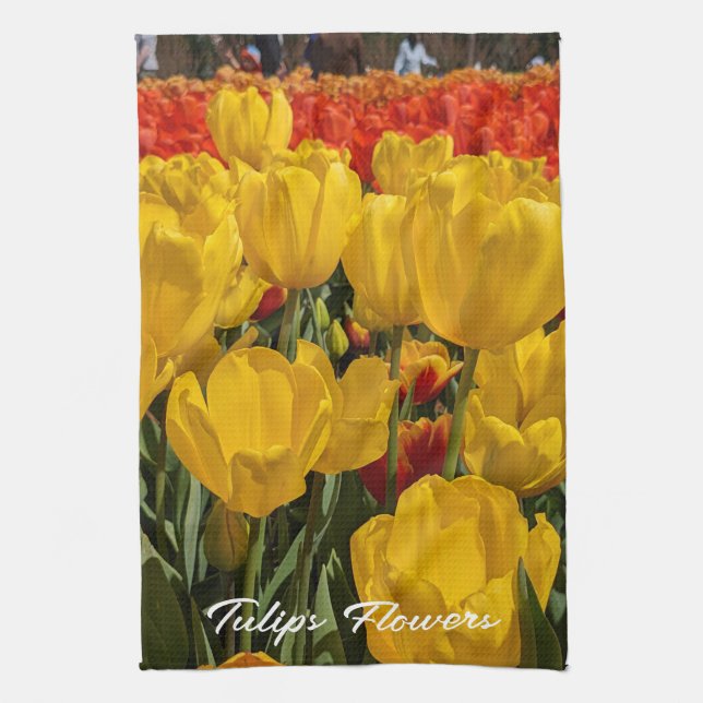 Tulipanes Amarillos Flores Lover Kitchen Toalla de (Vertical)