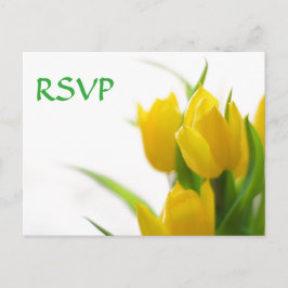 Tulipanes amarillos - tarjeta de respuesta de RSVP