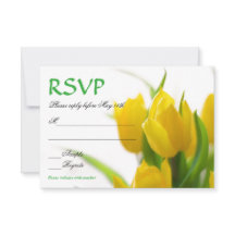 Tulipanes amarillos - Tarjeta de RSVP