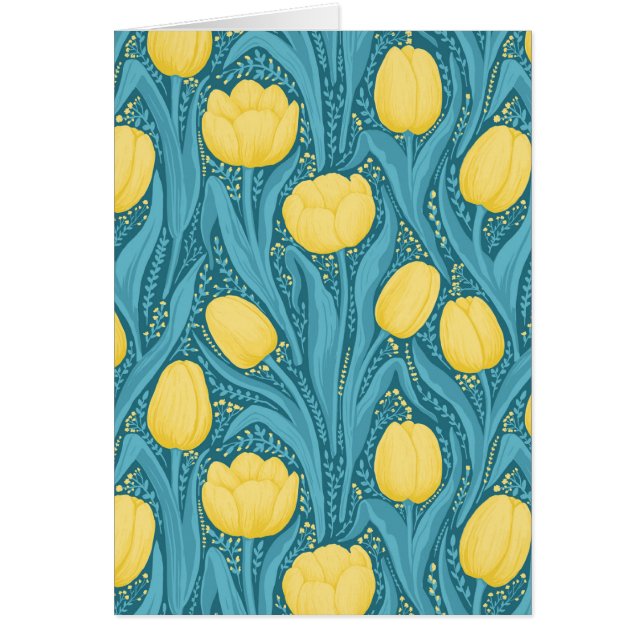 Tulipanes azules y amarillos (Frente)