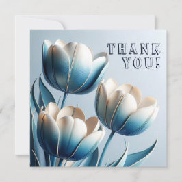 Tulipanes azules y blancos elegantes