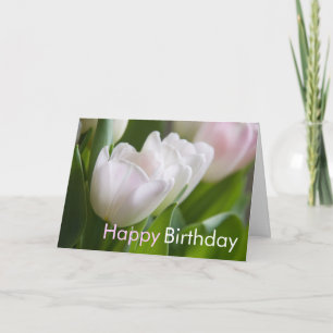 Tulipanes blancos • Tarjeta de felicitación del