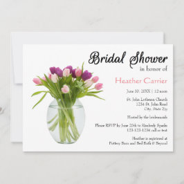 Tulipanes coloridos en grano - Invitación a ducha