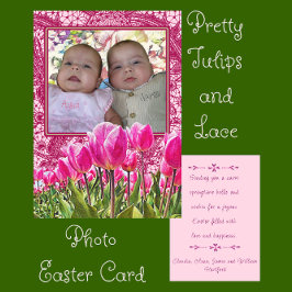 Tulipanes de bonito y elegante tarjeta de foto de