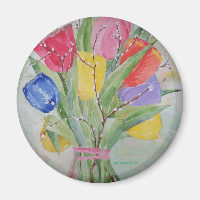 Tulipanes de color de imán (Frente)