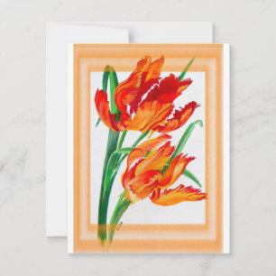 Tulipanes de loro rojo brillante