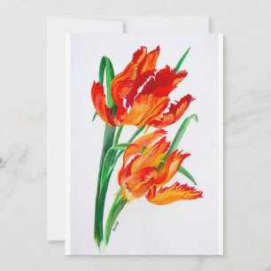 Tulipanes de loro rojo brillante