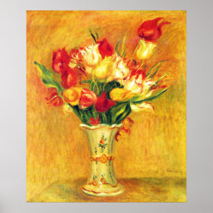 Tulipanes de Pierre Renoir, Arte Impresionista Vin