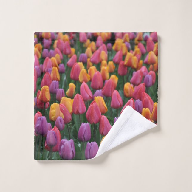 Tulipanes de primavera coloridos (Toallita)