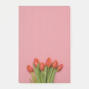 Tulipanes de primavera Notas Post-it® 4 x 6