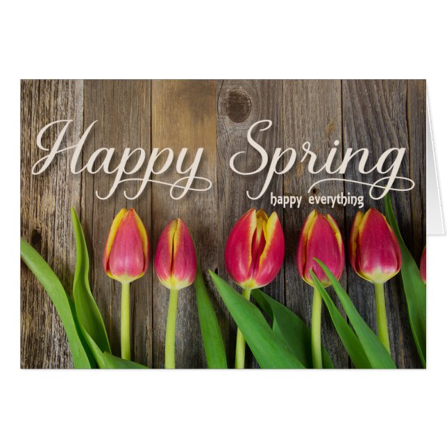 tulipanes de primavera roja (Anverso (Horizontal))