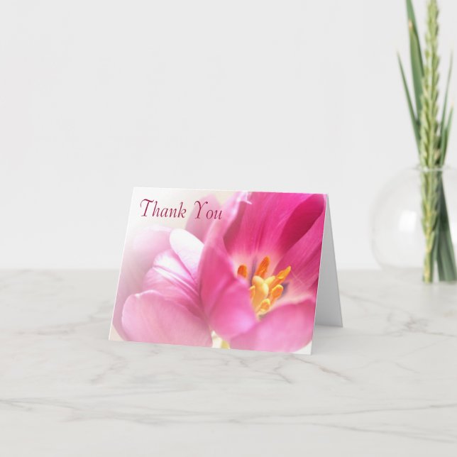 Tulipanes de primavera - Tarjeta de nota (Anverso)