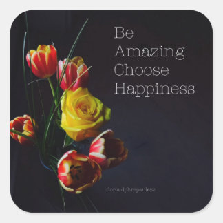 Tulipanes en el Pegatina de la Plaza Oscura