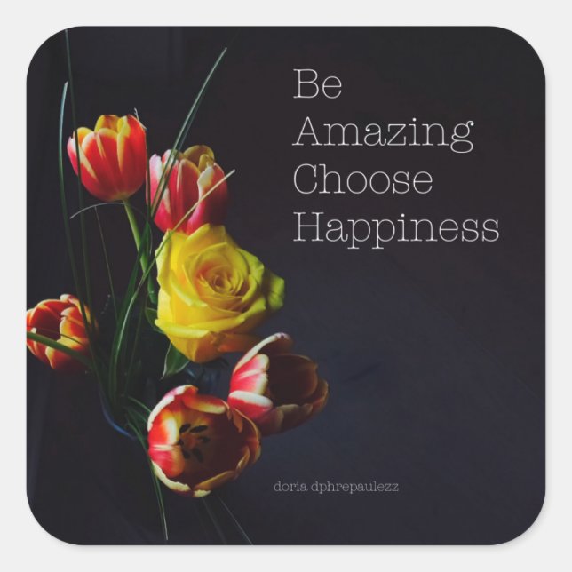 Tulipanes en el Pegatina de la Plaza Oscura (Anverso)