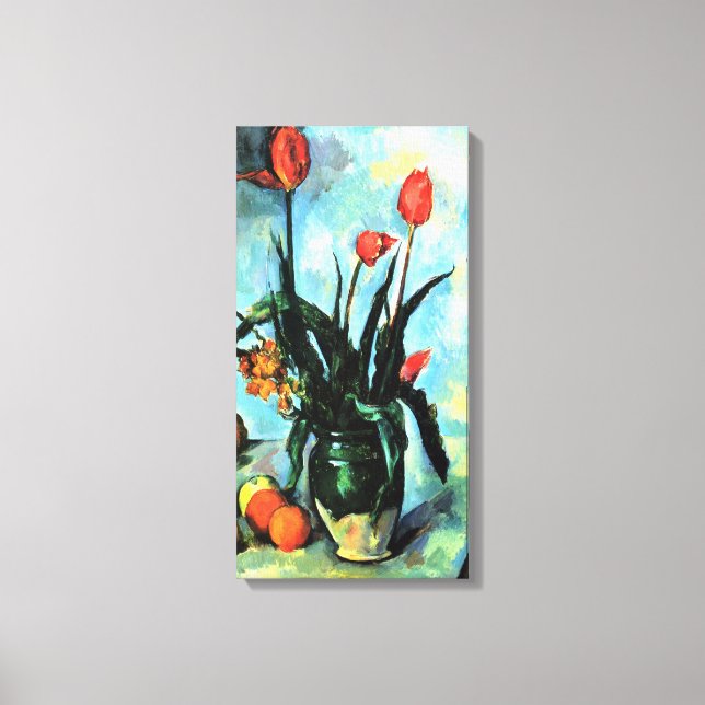 Tulipanes en un jarrón de Paul Cezanne, Arte Vinta (Anverso)