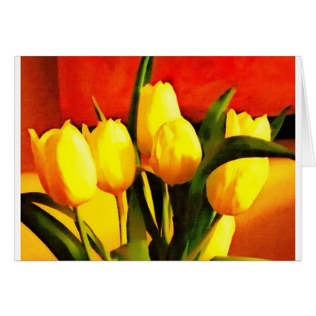 Tulipanes (estilo de pintura al aceite) (Anverso (Horizontal))