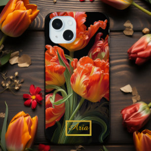 Tulipanes Florales Oscuros Encantados y Malhumorad