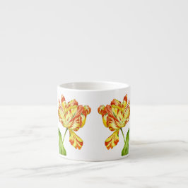 Tulipanes furiosos en una taza de espresso