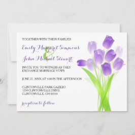 Tulipanes morados - Invitación a la boda