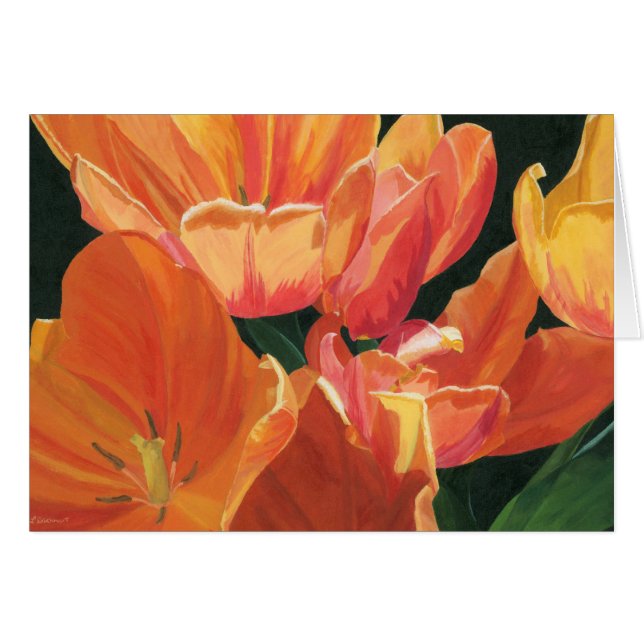 Tulipanes naranja y amarillo (Anverso (Horizontal))
