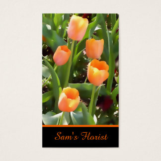 Tulipanes pintados por naranja